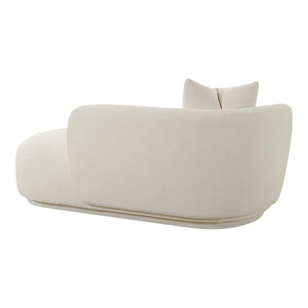 Méridienne blanche design organique et coussin assorti NAMSOS
