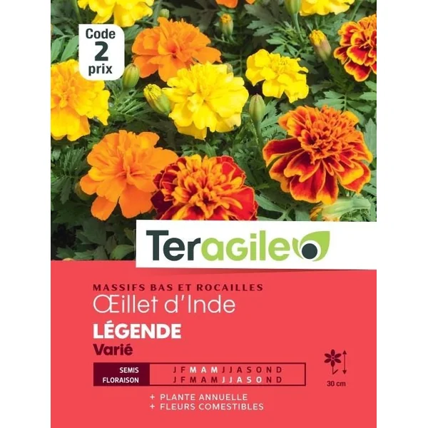 Oeillet d'Inde Légende Varié 1g TERAGILE