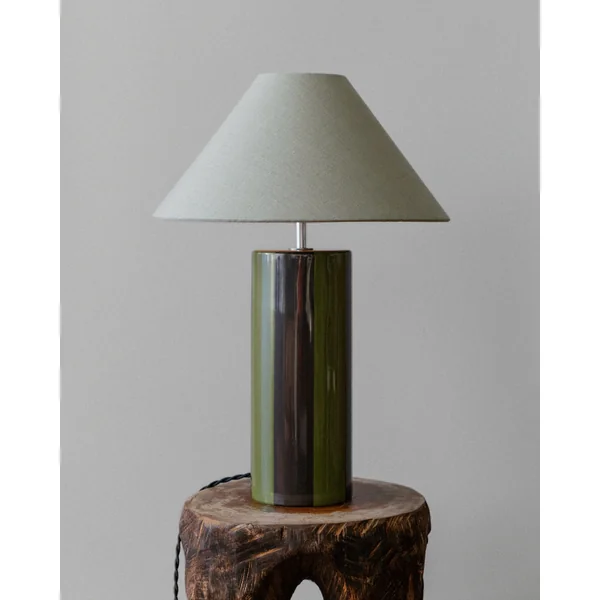 "Ombrellina" Table Lamp - Dill Pickle & Faded Black