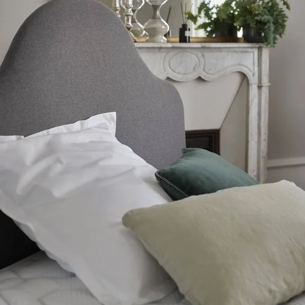 Oreiller moelleux en duvet et percale biologique Carla - Moelleux - 65 x 65 cm