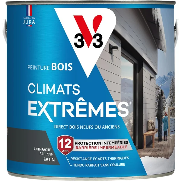 Peinture Climats Extrêmes satin anthracite 2L V33