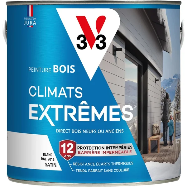 Peinture Climats Extrêmes satin blanc 2L V33