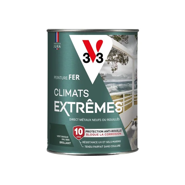 Peinture fer Climats Extrêmes Brill Vert basque 1.5L
