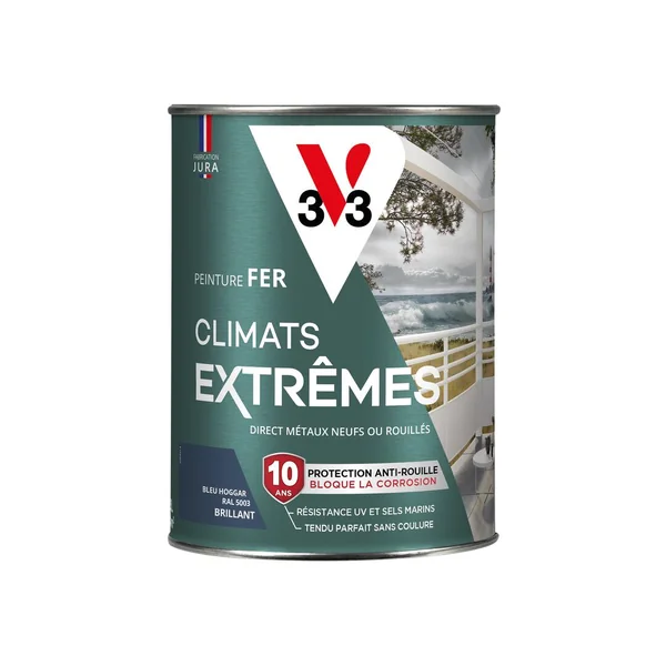 Peinture fer Climats Extrêmes Brillant Bleu hoggar 1.5L
