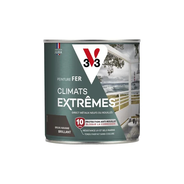 Peinture Fer Climats Extrêmes Brillant Brun Havane 0,5L