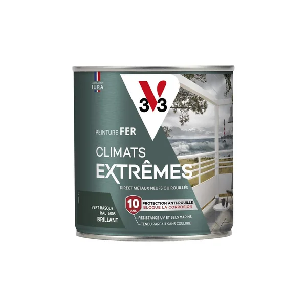 Peinture Fer Climats Extrêmes Brillant Vert Basque 0,5L