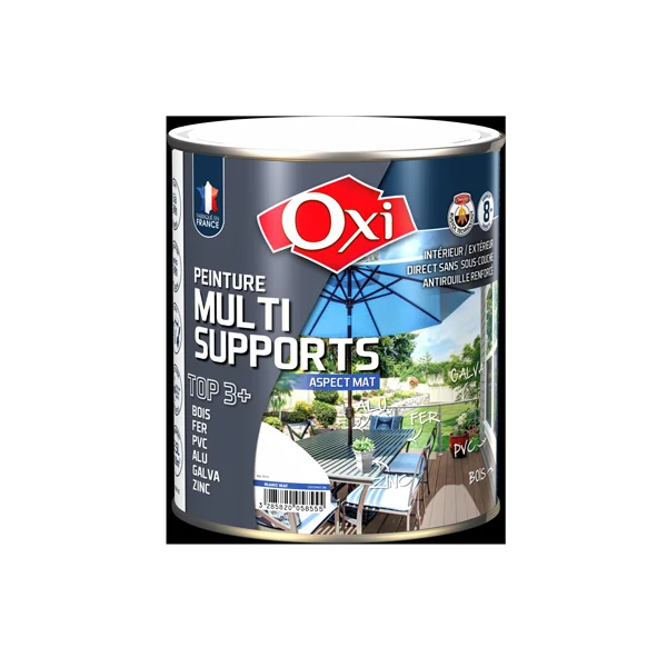 Peinture multi sup top3+brun mat r8017 0.5l form rustol