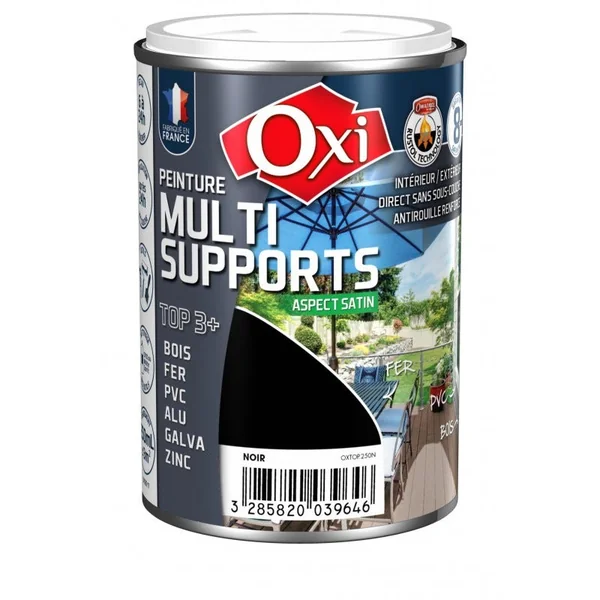 Peinture multi supports top 3+ bleu distant satin 0.5l