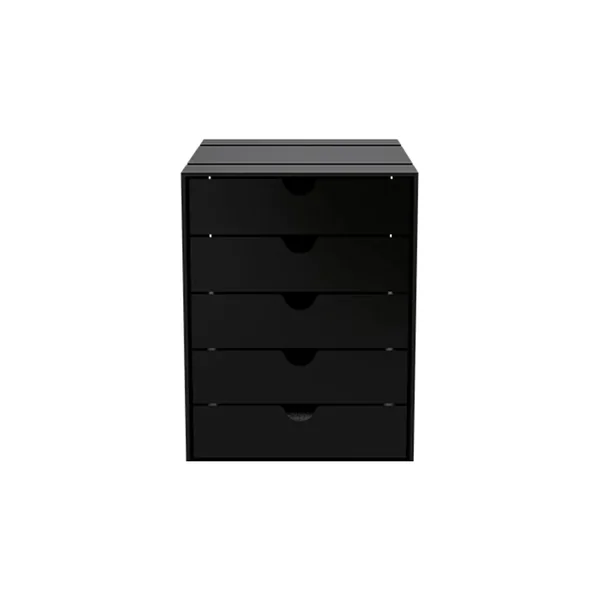 Petit rangement Boite USM INOS 5 tiroirs Noir graphite USM HALLER