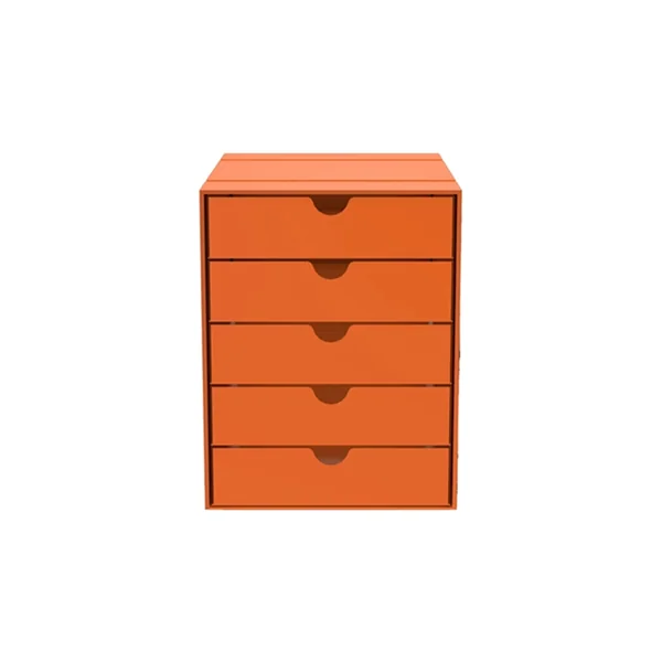Petit rangement Boite USM INOS 5 tiroirs Orange pur USM HALLER