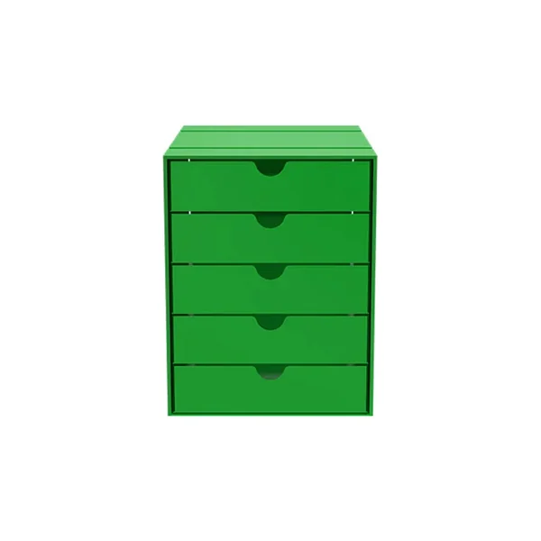 Petit rangement Boite USM INOS 5 tiroirs Vert USM USM HALLER