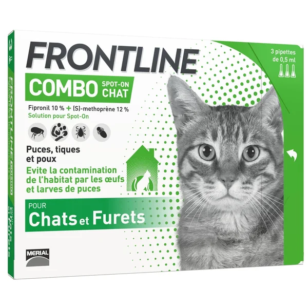 Pipette antiparasitaire Combo chat/furet (x3) FRONTLINE