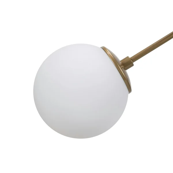 Plafonnier design métal doré 2 globes verre dépoli SIERRE