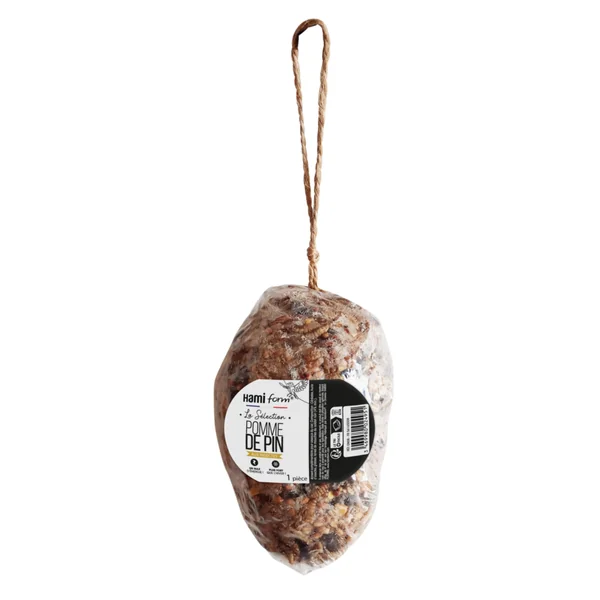 Pomme de pin à la graisse pour oiseaux de la nature Closeau