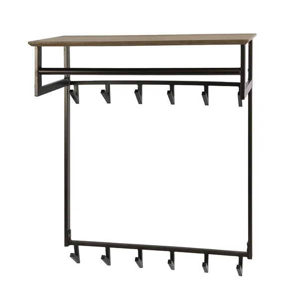 Portemanteau mural industriel en métal bronze H 94 cm Bruna