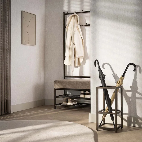 Porte-parapluies industriel en métal bronze Teresa