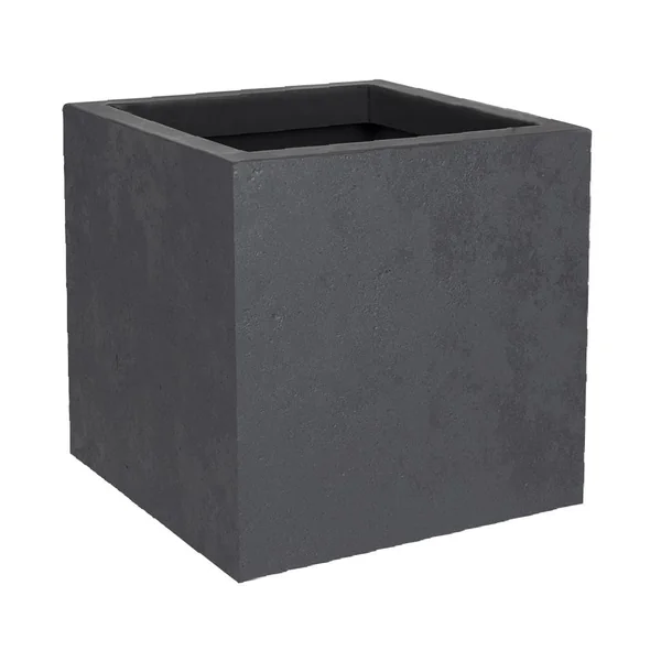 Pot carré Basalt Up 29,5 cm 21L gris anthracite EDA