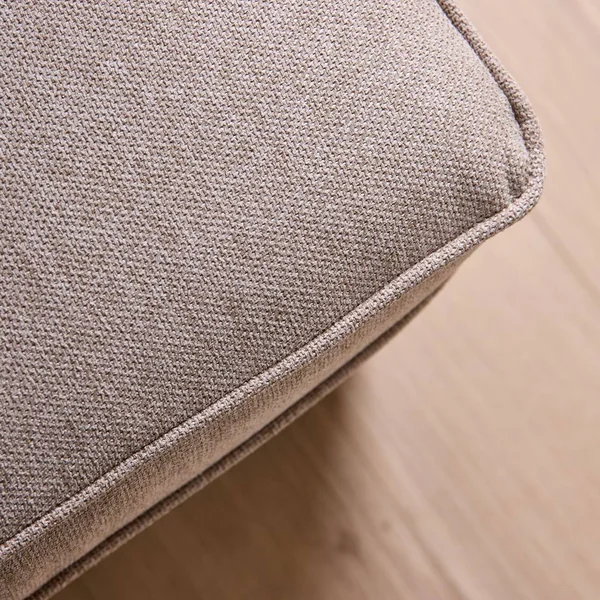 Pouf carré tissu Ondine - Crème