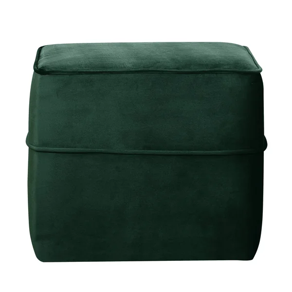 Pouf carré velours Oscar - Vert Emeraude