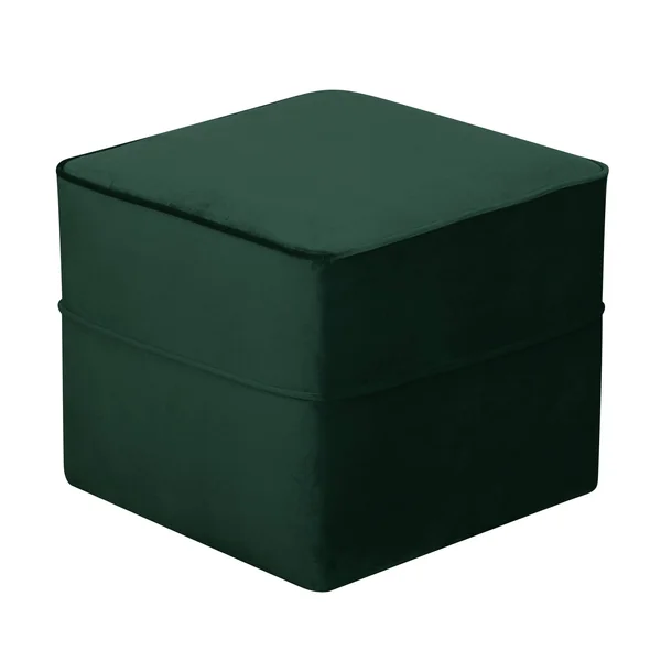 Pouf carré velours Oscar - Vert Emeraude