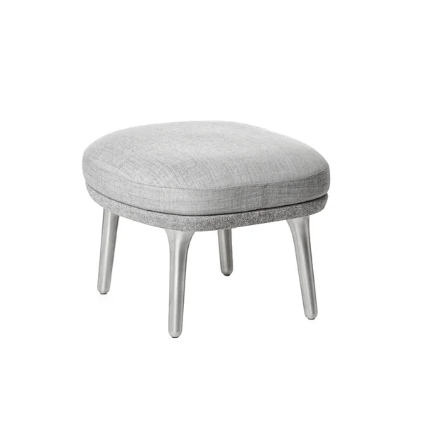 Pouf Repose-pieds RO pieds aluminium Gris clair Hallingdal 130 Canvas 124 FRITZ HANSEN