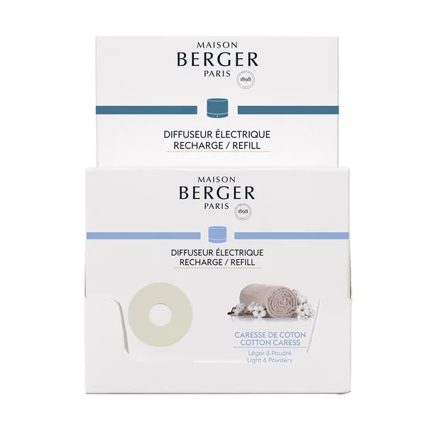 Recharge en céramique pour diffuseur nomade Maison Berger parfum Caresse de coton - Ø 6 cm