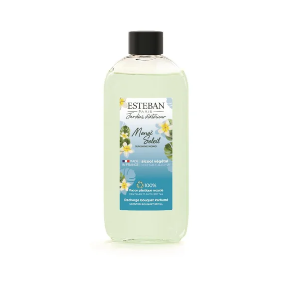 Recharge pour bouquet parfumé Esteban parfum Monoï soleil - 200 ml