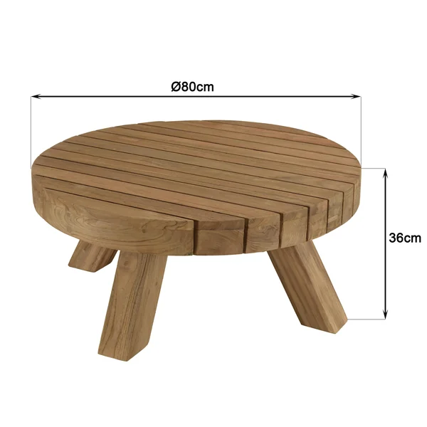 Salon de détente de jardin en teck 2 fauteuils arrondis LUMIO