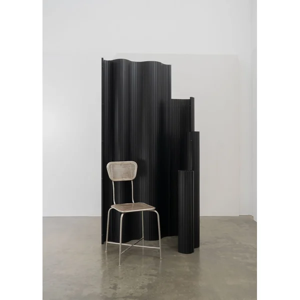 Sculptural Tambour Screen in Fumed Poplar by Tom Roberts
