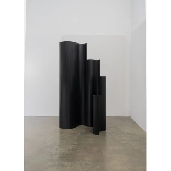 Sculptural Tambour Screen in Fumed Poplar by Tom Roberts