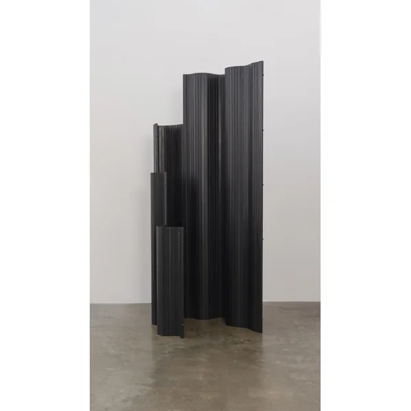 Sculptural Tambour Screen in Fumed Poplar by Tom Roberts