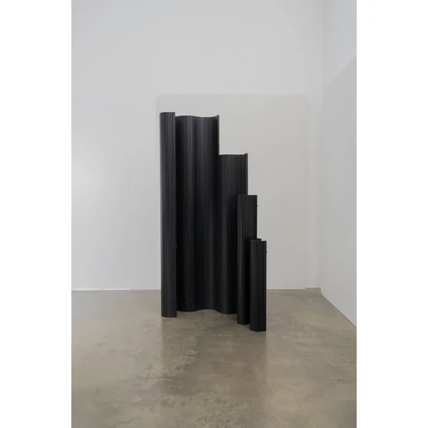 Sculptural Tambour Screen in Fumed Poplar by Tom Roberts