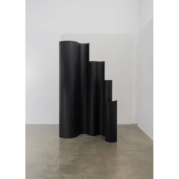 Sculptural Tambour Screen in Fumed Poplar by Tom Roberts