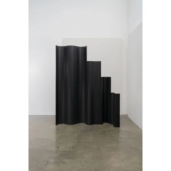 Sculptural Tambour Screen in Fumed Poplar by Tom Roberts