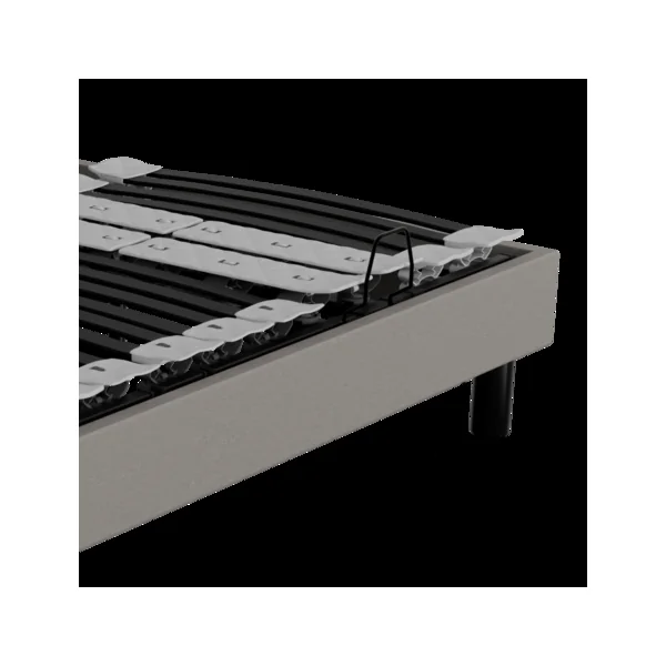 Sommier électrique Callixte, déco fixe - Sable - 2 x 90 x 200 cm