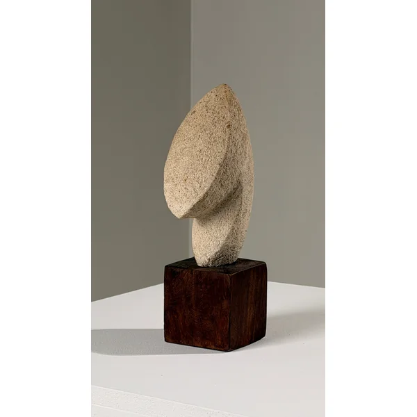 Stone Sculpture on Base, Anonymous Artist, France, circa 1950.