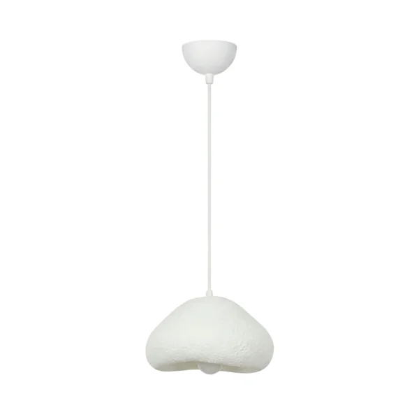 Suspension blanche design organique 1 abat-jour 32 cm NOXIS