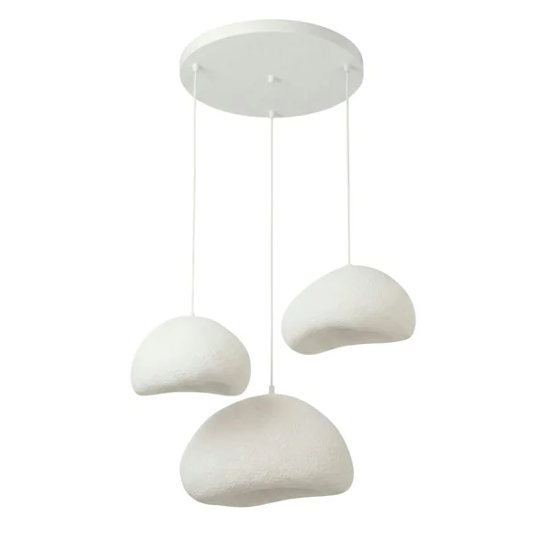 Suspension blanche étagée 3 abat-jour 82 cm NOXIS