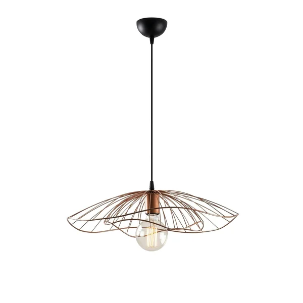 Suspension design métal cuivré filaire forme fleur SINOP