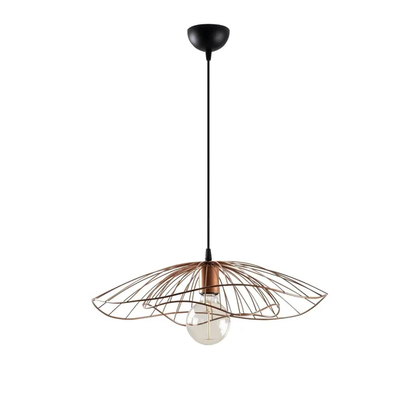 Suspension design métal cuivré filaire forme fleur SINOP