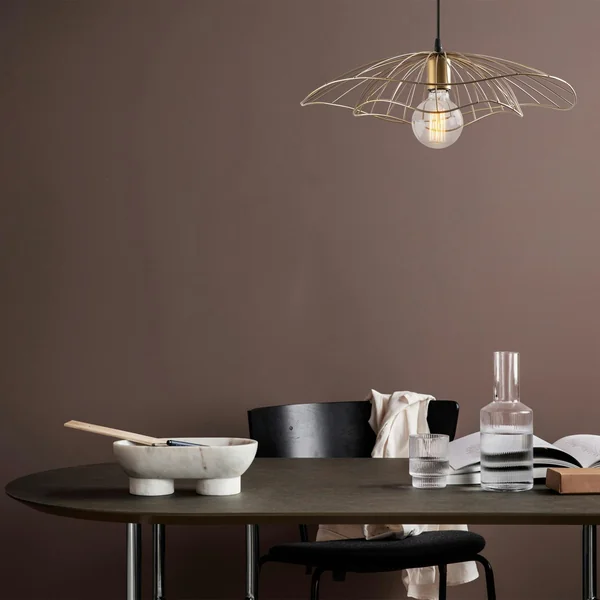 Suspension design métal doré vintage forme fleur SINOP
