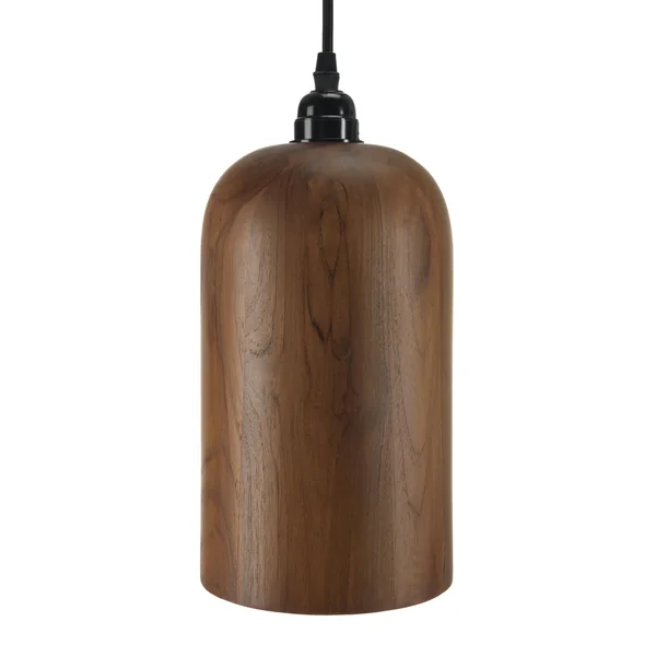 Suspension forme allongée 15x15cm en bois de teck recyclé FOLELLI