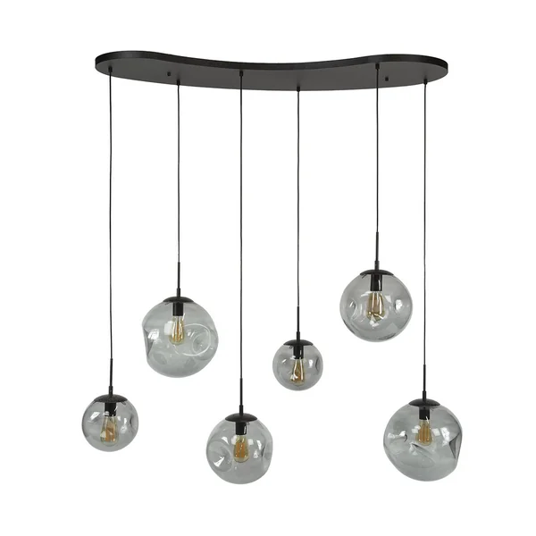 Suspension moderne 6 lampes en verre Stelline
