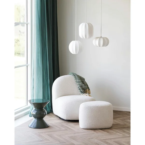 Suspension moderne blanche ø25 cm SKIVE
