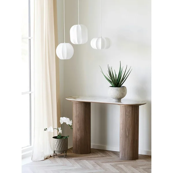 Suspension moderne blanche ø25 cm SKIVE