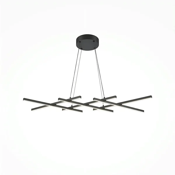 Suspension noire LED – barres croisées minimalistes SALEM