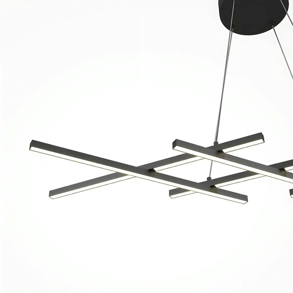 Suspension noire LED – barres croisées minimalistes SALEM