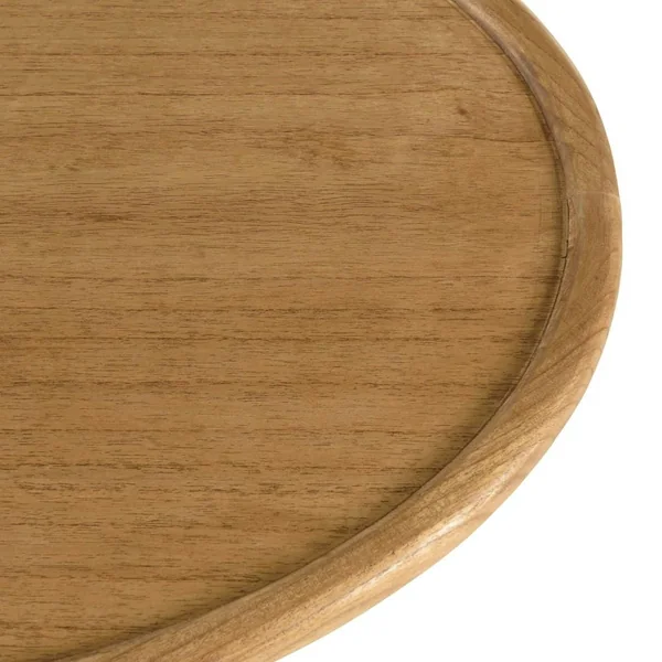Table basse 120cm forme organique en bois de mindi TIVARO