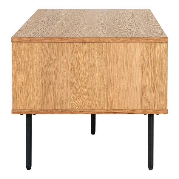 Table basse avec rangement 2 tiroirs effet rainuré ASSENS