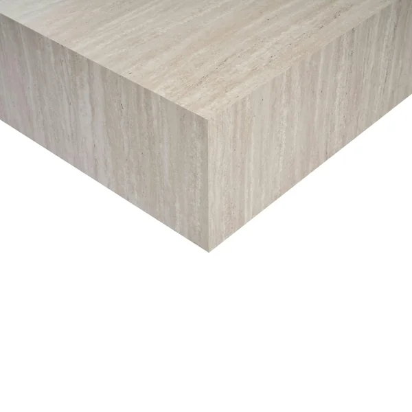 Table basse carrée effet travertin roulettes invisibles MARFA